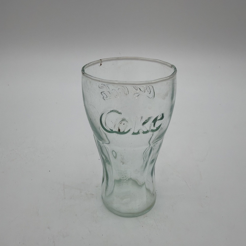 Libbey Green Tinted 6 Ounce Coca Cola Glass 4 1/2" Coke Juice Glass